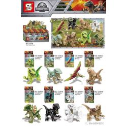 SY 1500 1238 non  8 CON KHỦNG LONG bộ đồ chơi xếp lắp ráp ghép mô hình Jurassic World DINOSAUR WORLD Thế Giới Khủng Long 83 khối