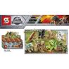 SY 1500 1238 non  8 CON KHỦNG LONG bộ đồ chơi xếp lắp ráp ghép mô hình Jurassic World DINOSAUR WORLD Thế Giới Khủng Long 83 khối
