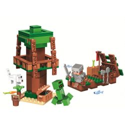Bela 11131 Lari 11131 non  CẢNH bộ đồ chơi xếp lắp ráp ghép mô hình Minecraft MY WORLD Game Xây Dựng 161 khối