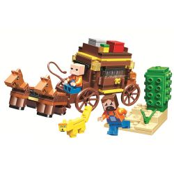 Bela 11134 Lari 11134 non  CẢNH bộ đồ chơi xếp lắp ráp ghép mô hình Minecraft MY WORLD Game Xây Dựng 199 khối