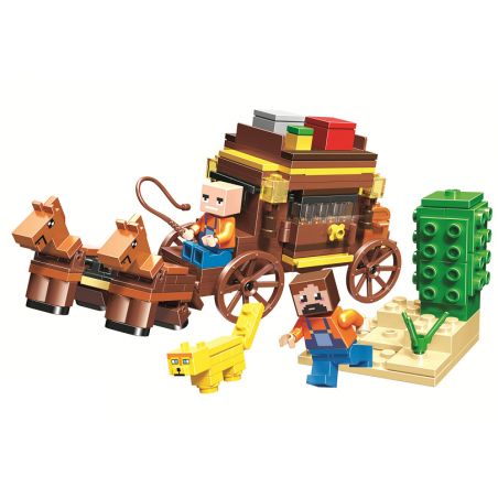 Bela 11134 Lari 11134 non  CẢNH bộ đồ chơi xếp lắp ráp ghép mô hình Minecraft MY WORLD Game Xây Dựng 199 khối