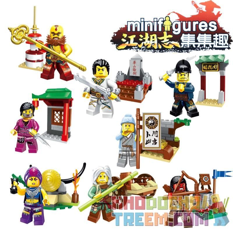 Enlighten 1504 Qman 1504 non  8 NHÂN VẬT NHỎ TỪ CHINATOWN TRONG QUÝ 4 bộ đồ chơi xếp lắp ráp ghép mô hình Collectable Minifigures Búp Bê Sưu Tầm
