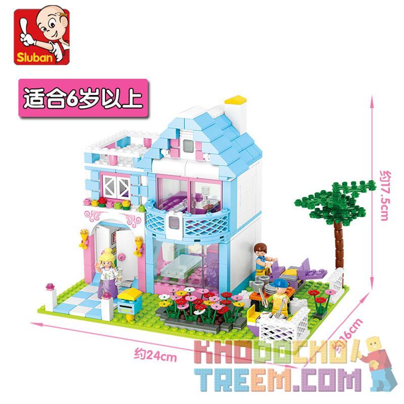 SLUBAN M38-B0535 B0535 0535 M38B0535 38-B0535 non  BIỆT THỰ VƯỜN bộ đồ chơi xếp lắp ráp ghép mô hình  Các Bạn Gái