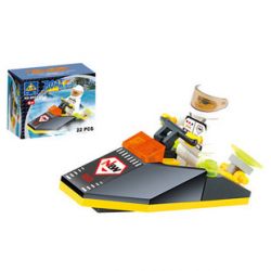 Kazi KY6608 6608 non  PHI THUYỀN bộ đồ chơi xếp lắp ráp ghép mô hình City BOAT RACE Thành Phố 22 khối