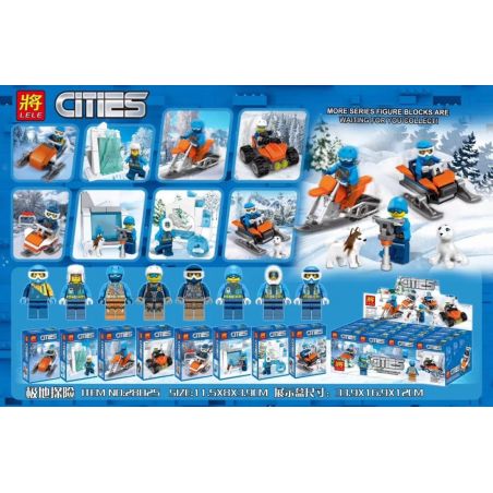 LELE 28025 non  8 LOẠI XE MINIFIGURE THÁM HIỂM ĐỊA CỰC bộ đồ chơi xếp lắp ráp ghép mô hình City Thành Phố