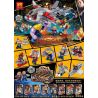 LELE 34074 non  MÁY BAY CHIẾN ĐẤU CAPTAIN MARVEL 8IN1 TỔ HỢP bộ đồ chơi xếp lắp ráp ghép mô hình Super Heroes CAPTAIN MAGICAL Siêu Nhân Anh Hùng