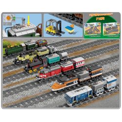 Kazi KY98230 98230 non  CHUYẾN TÀU GIẢI PHÓNG (NHỎ) bộ đồ chơi xếp lắp ráp ghép mô hình Trains CITY TRAIN Tàu Hỏa 256 khối