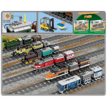 Kazi KY98230 98230 non  CHUYẾN TÀU GIẢI PHÓNG (NHỎ) bộ đồ chơi xếp lắp ráp ghép mô hình Trains CITY TRAIN Tàu Hỏa 256 khối