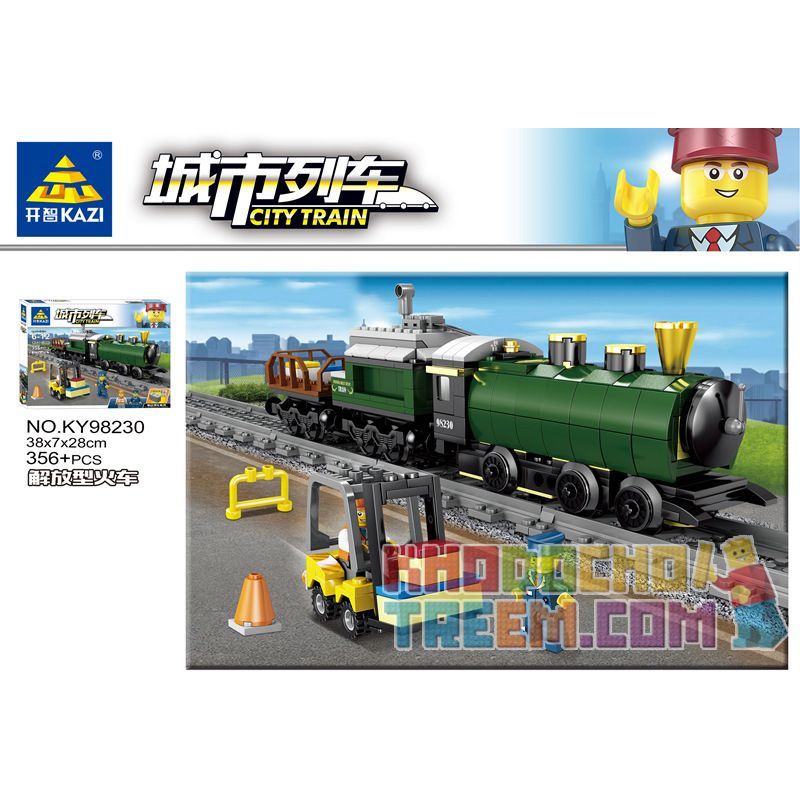 Kazi KY98230 98230 non  CHUYẾN TÀU GIẢI PHÓNG (NHỎ) bộ đồ chơi xếp lắp ráp ghép mô hình Trains CITY TRAIN Tàu Hỏa 256 khối