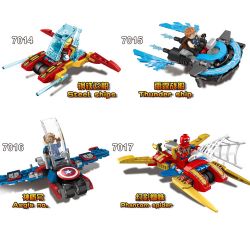 JISI 7014 7015 7016 7017 non  CÁC LOẠI TÀU VŨ TRỤ THÉP BỐN TRONG MỘT CỦA AVENGERS 4 CHIẾN HẠM SẤM SÉT AEGIS NGƯỜI NHỆN MA bộ đồ chơi xếp lắp ráp ghép mô hình Super Heroes STEEL SHIPS、THUNDER SHIP、AEGIS NO.、PHANTOM SPIDER Siêu Nhân Anh Hùng