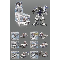 WINNER JEMLOU 5079A 5079B 5079C 5079D 5079E 5079F non  TÀU PHÁ BĂNG ARES SIX IN ONE MECH bộ đồ chơi xếp lắp ráp ghép mô hình God Of War ICE-BREAKING GOD OF WAR Chiến Thần