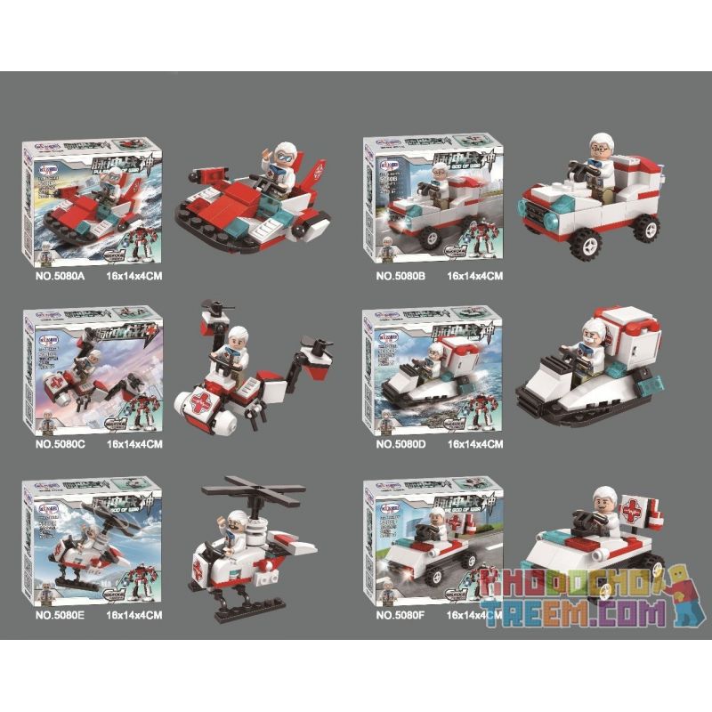 WINNER JEMLOU 5080F 5080A 5080B 5080C 5080D 5080E non  IMPULSE GOD OF WAR MECHA 6-TRONG-1 bộ đồ chơi xếp lắp ráp ghép mô hình Chiến Thần