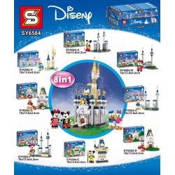 SHENG YUAN SY SY6584 6584 non  LÂU ĐÀI DISNEY CHUỘT MICKEY VỊT DONALD HÌNH 8 LOẠI bộ đồ chơi xếp lắp ráp ghép mô hình Disney Princess Công Chúa