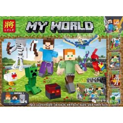 LELE 33253-4 non  CÂY LEO ĐÁNG SỢ bộ đồ chơi xếp lắp ráp ghép mô hình Minecraft CREEPER Game Xây Dựng 158 khối