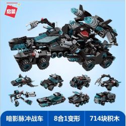 Enlighten 1413 Qman 1413 non  DÒNG SIÊU XE TĂNG 8 HUYỀN THOẠI bộ đồ chơi xếp lắp ráp ghép mô hình Transformers THE LEGEND OF CHARIOT Robot Đại Chiến Người Máy Biến Hình 714 khối