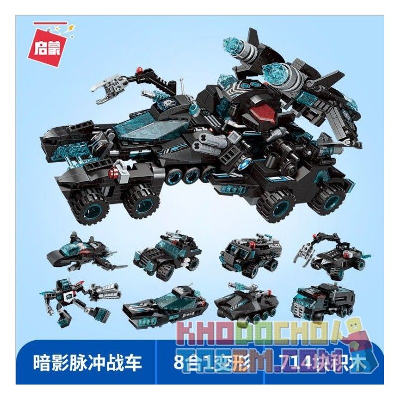Enlighten 1413 Qman 1413 non  DÒNG SIÊU XE TĂNG 8 HUYỀN THOẠI bộ đồ chơi xếp lắp ráp ghép mô hình Transformers THE LEGEND OF CHARIOT Robot Đại Chiến Người Máy Biến Hình 714 khối