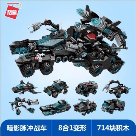 Enlighten 1413 Qman 1413 non  DÒNG SIÊU XE TĂNG 8 HUYỀN THOẠI bộ đồ chơi xếp lắp ráp ghép mô hình Transformers THE LEGEND OF CHARIOT Robot Đại Chiến Người Máy Biến Hình 714 khối