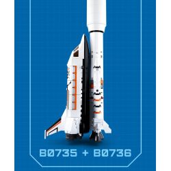 SLUBAN M38-B0736 B0736 0736 M38B0736 38-B0736 non  TÀU CON THOI bộ đồ chơi xếp lắp ráp ghép mô hình Space Thám Hiểm Không Gian 231 khối