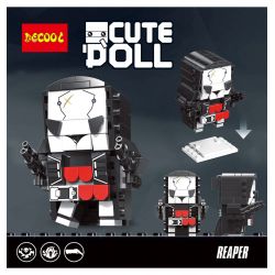 JISI 6855 non  REAPER NGHIỆT NGÃ bộ đồ chơi xếp lắp ráp ghép mô hình Brickheadz CUTEDOLL REAPER Nhân Vật Đầu To 126 khối