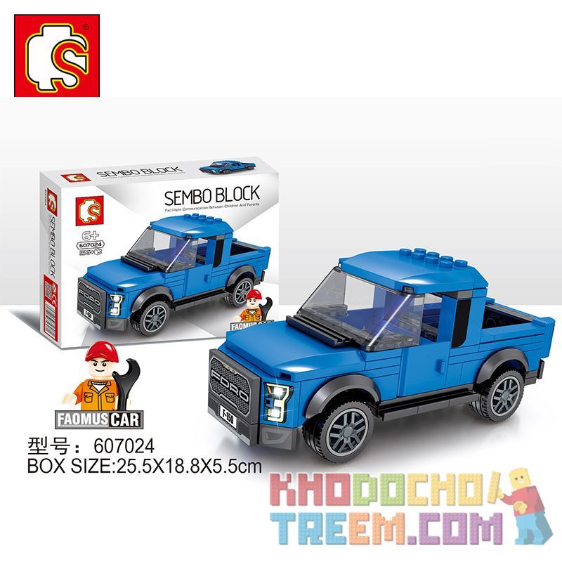 IBLOCK PL-920-131 920-131 PL920-131 SEMBO 607024 non  FORD PICK. bộ đồ chơi xếp lắp ráp ghép mô hình Speed Champions Racing Cars FAMOUSCAR Đua Xe Công Thức 156 khối