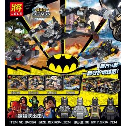 LELE 34054 non  BATMAN TẤN CÔNG 4 BỘ MINIFIGURE bộ đồ chơi xếp lắp ráp ghép mô hình Super Heroes Siêu Nhân Anh Hùng 280 khối