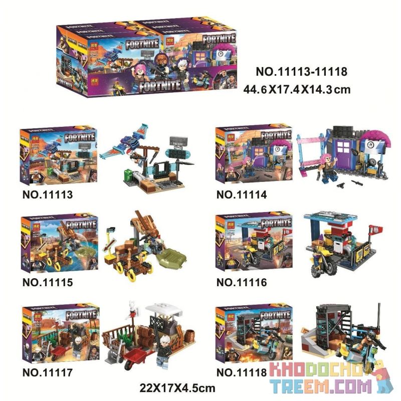 Bela 11113 11114 11115 11116 11117 11118 Lari 11113 11114 11115 11116 11117 11118 non  ĐÊM PHÁO ĐÀI 6 CẢNH NHỎ bộ đồ chơi xếp lắp ráp ghép mô hình Fornite FORTNITE Bắn Súng