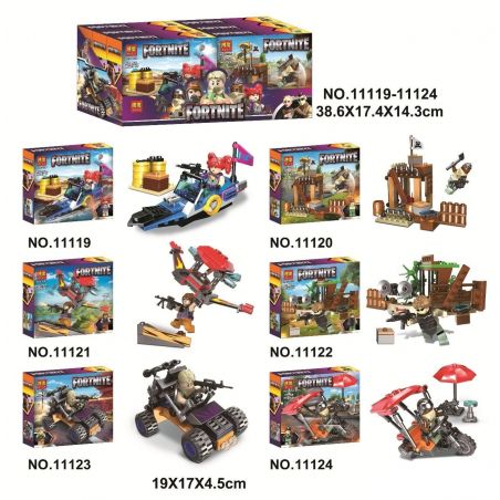 Bela 11124 11119 11120 11121 11122 11123 Lari 11124 11119 11120 11121 11122 11123 non  ĐÊM PHÁO ĐÀI 6 CẢNH NHỎ bộ đồ chơi xếp lắp ráp ghép mô hình Fornite FORTNITE Bắn Súng