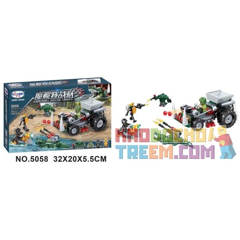 Winner 5058 non  ĐỘI ĐẶC BIỆT QUỶ 5058 bộ đồ chơi xếp lắp ráp ghép mô hình Swat Special Force CROCODILE SPECIAL FORCES Đặc Nhiệm 183 khối