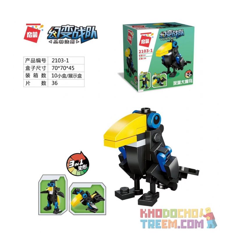 Enlighten 2103 Qman 2103 non  10 QUY TẮC CỦA RỪNG bộ đồ chơi xếp lắp ráp ghép mô hình Creator Sáng Tạo 36 khối