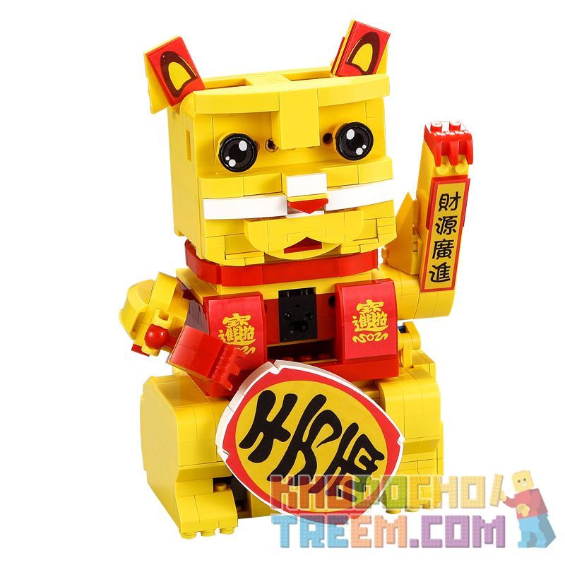 DOUBLEE CADA C51037 51037 non  CON MÈO MAY MẮN bộ đồ chơi xếp lắp ráp ghép mô hình  LUCKY CAT Kỹ Thuật Công Nghệ Cao Mô Hình Phương Tiện 525 khối