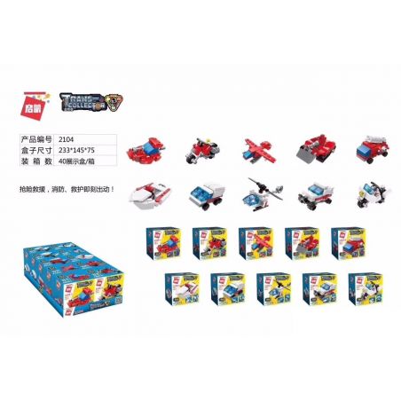 Enlighten 2104 Qman 2104 non  10 TRONG 1 bộ đồ chơi xếp lắp ráp ghép mô hình Transformers TRANSCOLLECTOR Robot Đại Chiến Người Máy Biến Hình