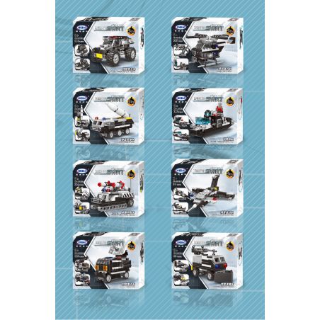 XINGBAO XB XB3003 3003 non  CẢNH SÁT ĐẶC BIỆT PIONEER 8IN1 bộ đồ chơi xếp lắp ráp ghép mô hình Military Army PIONEER SWAT Quân Sự Bộ Đội