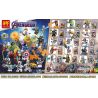 LELE 34095 non  BỘ SƯU TẬP 16 MÔ HÌNH NHÂN VẬT AVENGERS 4 bộ đồ chơi xếp lắp ráp ghép mô hình Super Heroes Siêu Nhân Anh Hùng