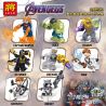 LELE 34095 non  BỘ SƯU TẬP 16 MÔ HÌNH NHÂN VẬT AVENGERS 4 bộ đồ chơi xếp lắp ráp ghép mô hình Super Heroes Siêu Nhân Anh Hùng