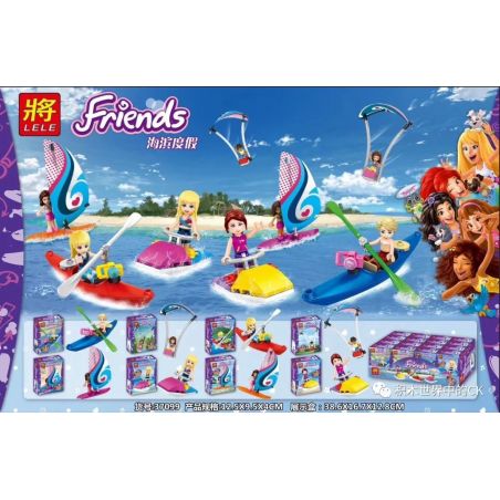 LELE 37099 non  KỲ NGHỈ BÊN BỜ BIỂN 8 KIỂU bộ đồ chơi xếp lắp ráp ghép mô hình  Các Bạn Gái