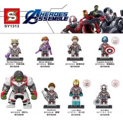 SHENG YUAN SY SY1313 1313 non  PHIÊN BẢN BỘ ĐỒ LƯỢNG TỬ MINIFIGURE 8 bộ đồ chơi xếp lắp ráp ghép mô hình Marvel Super Heroes THE AVENGERS ASSEMBLE Siêu Anh Hùng Marvel