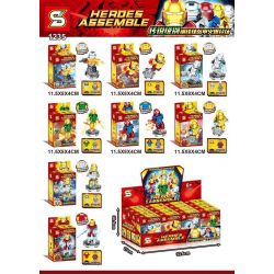 SHENG YUAN SY 1235 non  MẠ ĐIỆN IRON MAN MINIFIGURE 8 KIỂU bộ đồ chơi xếp lắp ráp ghép mô hình Super Heroes HEROES ASSMBLE Siêu Nhân Anh Hùng