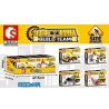 SHENG YUAN SY 606017 606018 606019 606020 non  ĐỘI KỸ THUẬT ĐÔ THỊ 4 LOẠI XE BEN GIÀN KHOAN PHÁ THỦY LỰC BỌC THÉP BÁNH XÍCH LU bộ đồ chơi xếp lắp ráp ghép mô hình City BUILD TEAM Thành Phố 576 khối