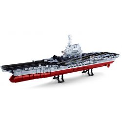 SLUBAN M38-B0698 B0698 0698 M38B0698 38-B0698 non  TÀU SÂN BAY TYPE 002 SƠN ĐÔNG 1 450 tỷ lệ 1:450 bộ đồ chơi xếp lắp ráp ghép mô hình Racers PLA.NAVY SHANDONG Đua Tốc Độ 1728 khối