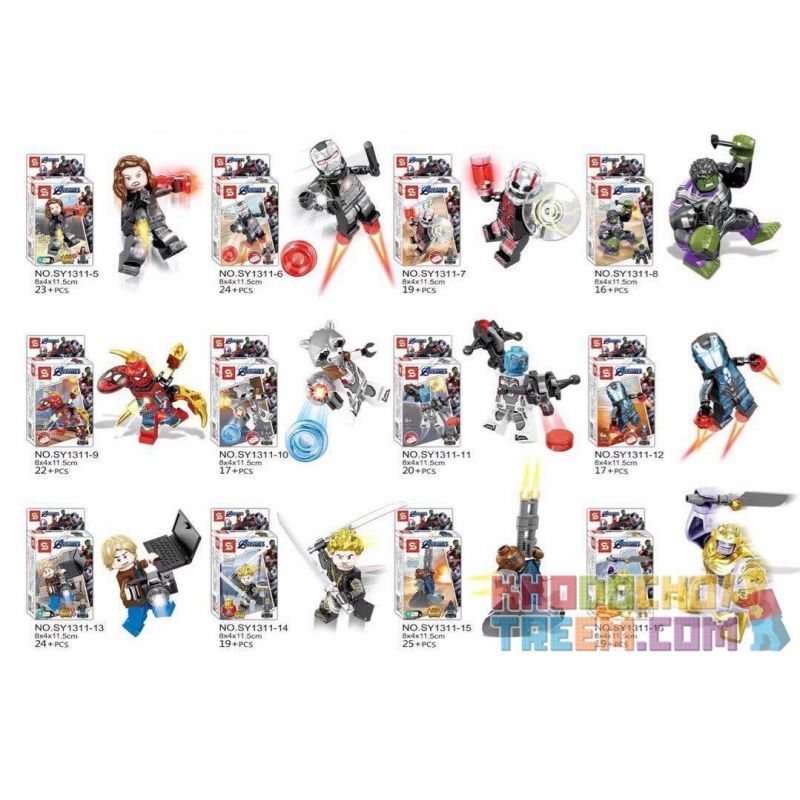 SHENG YUAN SY SY1311 1311 non  AVENGERS 4 MINIFIGURE 16 MÔ HÌNH bộ đồ chơi xếp lắp ráp ghép mô hình Super Heroes AHEROES ASSEMBLE Siêu Nhân Anh Hùng