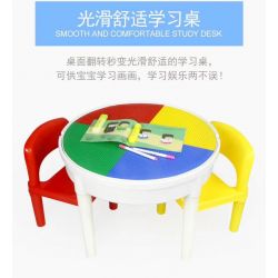 WANGE 68012 non  BÀN HỌC +300 bộ đồ chơi xếp lắp ráp ghép mô hình Basic BUILDING BLOCKS TABLE&300PCS BASIC Khối Cơ Bản 300 khối