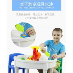 WANGE 68012 non  BÀN HỌC +300 bộ đồ chơi xếp lắp ráp ghép mô hình Basic BUILDING BLOCKS TABLE&300PCS BASIC Khối Cơ Bản 300 khối
