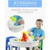 WANGE 68012 non  BÀN HỌC +300 bộ đồ chơi xếp lắp ráp ghép mô hình Basic BUILDING BLOCKS TABLE&300PCS BASIC Khối Cơ Bản 300 khối