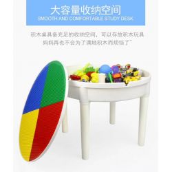 WANGE 68012 non  BÀN HỌC +300 bộ đồ chơi xếp lắp ráp ghép mô hình Basic BUILDING BLOCKS TABLE&300PCS BASIC Khối Cơ Bản 300 khối