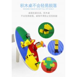 WANGE 68012 non  BÀN HỌC +300 bộ đồ chơi xếp lắp ráp ghép mô hình Basic BUILDING BLOCKS TABLE&300PCS BASIC Khối Cơ Bản 300 khối