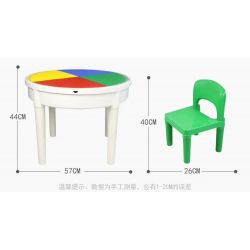 WANGE 68012 non  BÀN HỌC +300 bộ đồ chơi xếp lắp ráp ghép mô hình Basic BUILDING BLOCKS TABLE&300PCS BASIC Khối Cơ Bản 300 khối