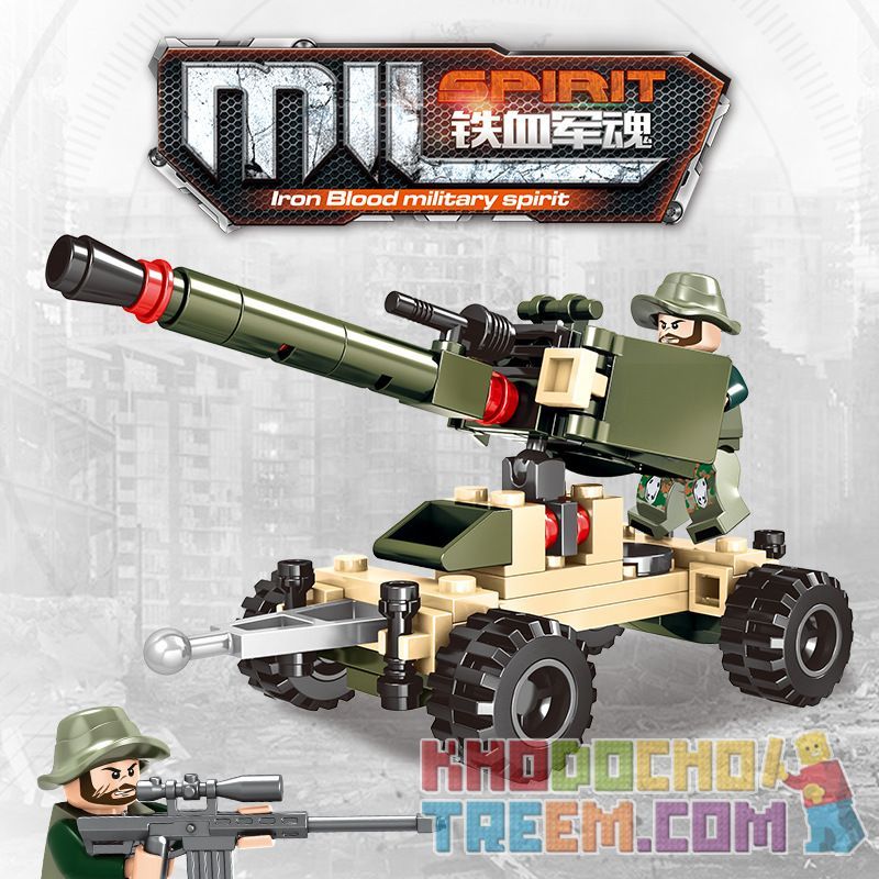 CAYI 2202 non  3 TỔ HỢP PHÁO PHÒNG KHÔNG 4 bộ đồ chơi xếp lắp ráp ghép mô hình Iron Blood Military Spirit IRON BLOOD MILITARY SPIRIT HIGH-ALTITUDE GUN 350 khối