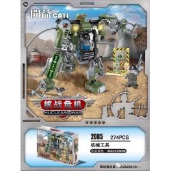 CAYI 2005 non  KỸ SƯ CƠ KHÍ bộ đồ chơi xếp lắp ráp ghép mô hình Nuclear War Chiến Tranh Hạt Nhân 274 khối