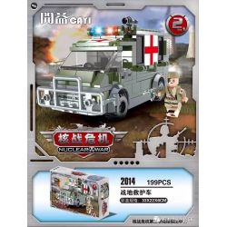 CAYI 2014 non  XE CỨU THƯƠNG HIỆN TRƯỜNG bộ đồ chơi xếp lắp ráp ghép mô hình Nuclear War Chiến Tranh Hạt Nhân 199 khối