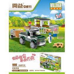 CAYI 1806 non  CHĂN NUÔI GIA SÚC bộ đồ chơi xếp lắp ráp ghép mô hình City VILLAGE Thành Phố 268 khối